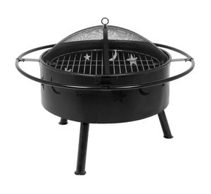 Brasero metal a leña tapa negro