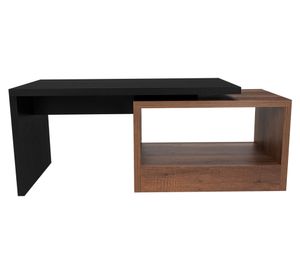 Mesa de centro Kaia rectangular wengué/caramelo