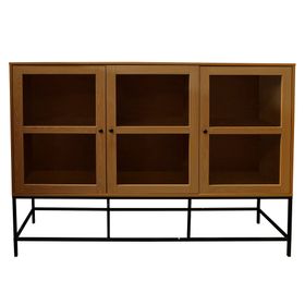 Buffet alto natural/negro120x160x40 cm