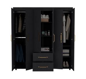 Clóset 6 puertas Golden wengué 180x170.3x50.3 cm