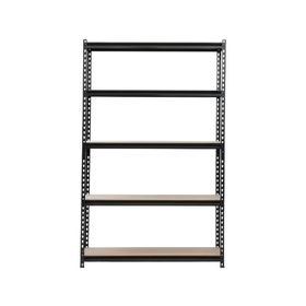 Repisa negro/madera 192x100x50 cm 5 Niveles