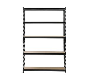 Repisa negro/madera 192x100x50 cm 5 Niveles