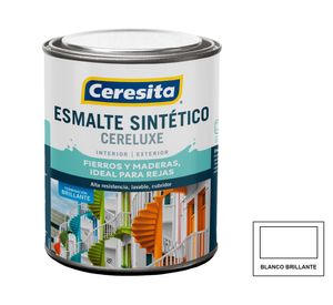Esmalte sintético Cereluxe blanco brillante 1/4 galón