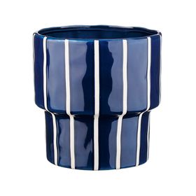 Maceta Stripes azul 20 cm