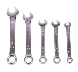 Set llave combinada cromo 5 piezas