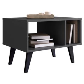 Mesa de centro rectangular gris