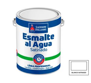 Esmalte al agua Línea profesional blanco satín galón