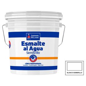 Esmalte al agua Línea Profesional blanco semi brillante tineta