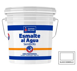 Esmalte al agua Línea Profesional blanco semi brillante tineta