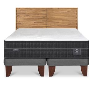 Cama europea Lux king base dividida + respaldo Ródano