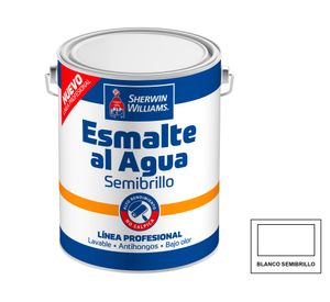 Esmalte al agua Línea profesional blanco semi brillante galón