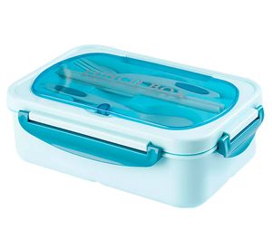 Tupper hermético microondas 7x16x23 cm celeste