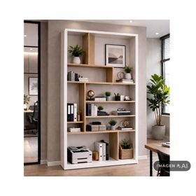 Librero Antonia blanco/natural 180x120x29.6 cm