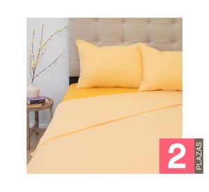 Juego de sábanas polar 2 plazas Senses mostaza