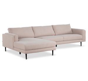 Sofá seccional derecho 4 cuerpos María Repreve poliéster beige claro