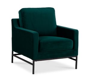 Poltrona felpa Cilla verde