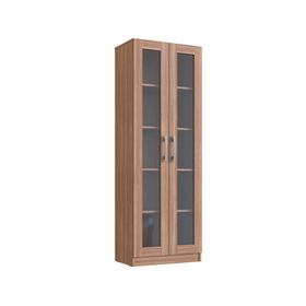 Vitrina vidrio Moveli castaño 5 niveles