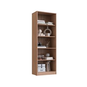 Vitrina vidrio Moveli castaño 5 niveles