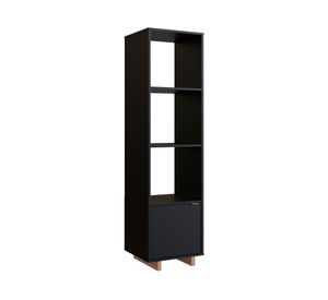 Estante Moveli organizador negro 163.5x39.2x36 cm