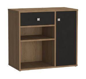 Mueble organizador cocina miel/negro 60x65x34 cm