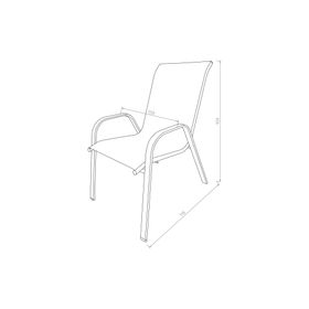 Silla apilable Helena gris