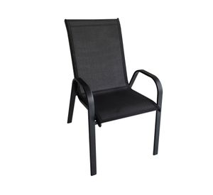 Silla apilable Helena negro
