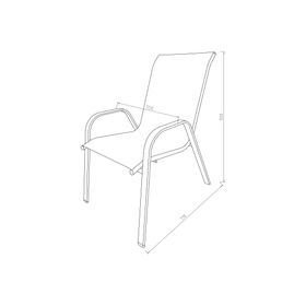 Silla apilable Helena negro