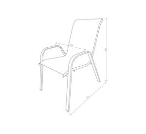 Silla apilable Helena negro