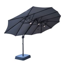 Sombrilla 3 luces centrales UV50+ base 270 cm