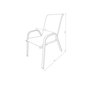 Silla apilable Helena café