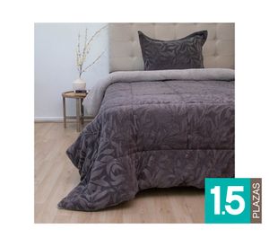 Cubrecama Outboss deluxe senses gris 1.5 plazas