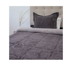 Cubrecama Outboss deluxe senses gris 1.5 plazas