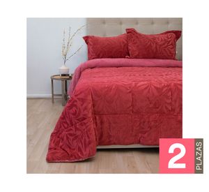 Cubrecama Outboss deluxe senses guinda 2 plazas