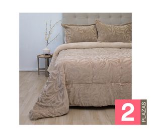 Cubrecama Outboss deluxe senses beige 2 plazas