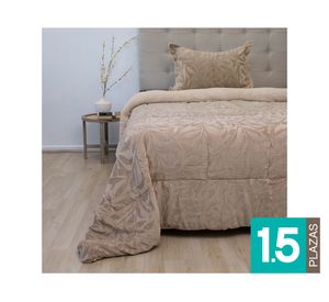 Cubrecama Outboss deluxe senses beige 1.5 plazas