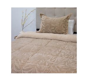 Cubrecama Outboss deluxe senses beige 1.5 plazas