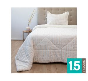 Cubrecama Plush senses crudo 1.5 plazas