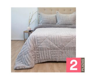 Cubrecama Plush senses gris 2 plazas
