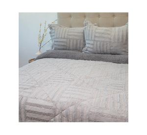 Cubrecama Plush senses gris 2 plazas