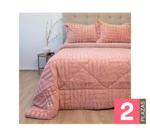 Cubrecama Plush senses rosa 2 plazas
