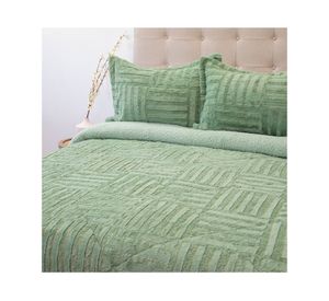 Cubrecama Plush senses verde king