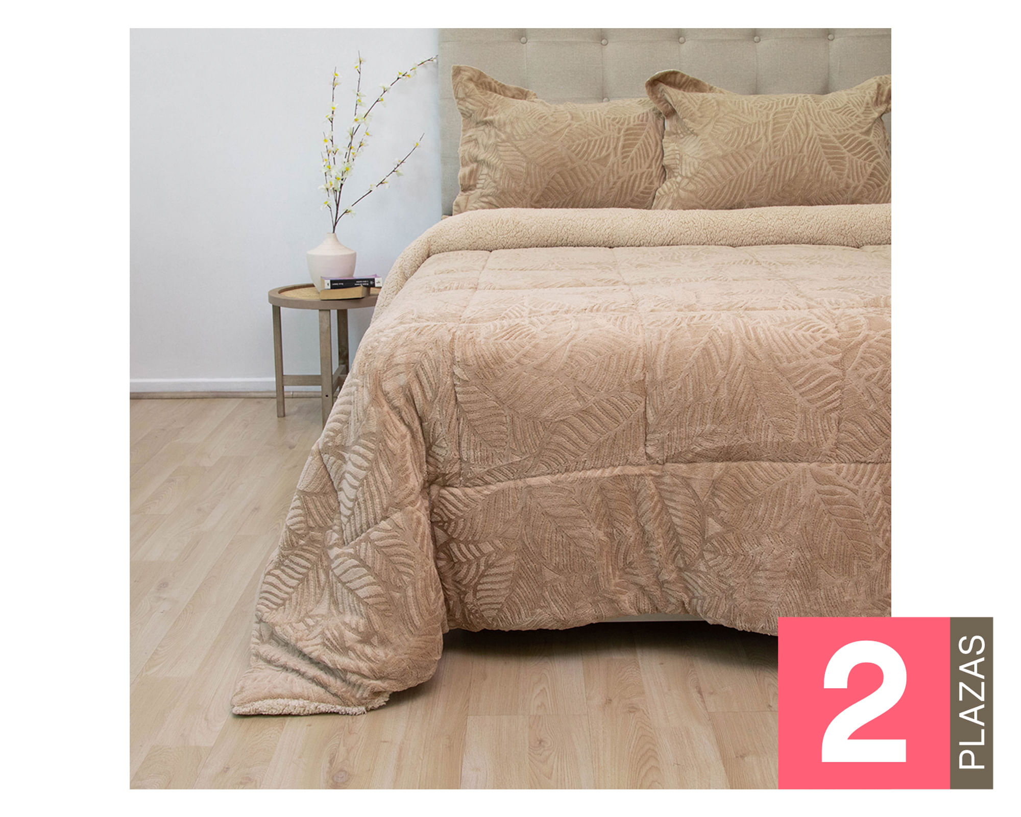 Doral Cubrecama Outboss senses beige 2 plazas