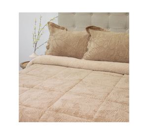 Cubrecama Outboss senses beige 2 plazas