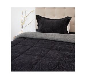 Cubrecama Outboss senses D2 negro 1.5 plazas