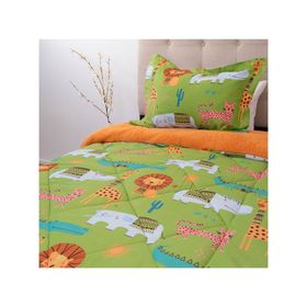 Plumón estampado Senses animales 1.5 plazas