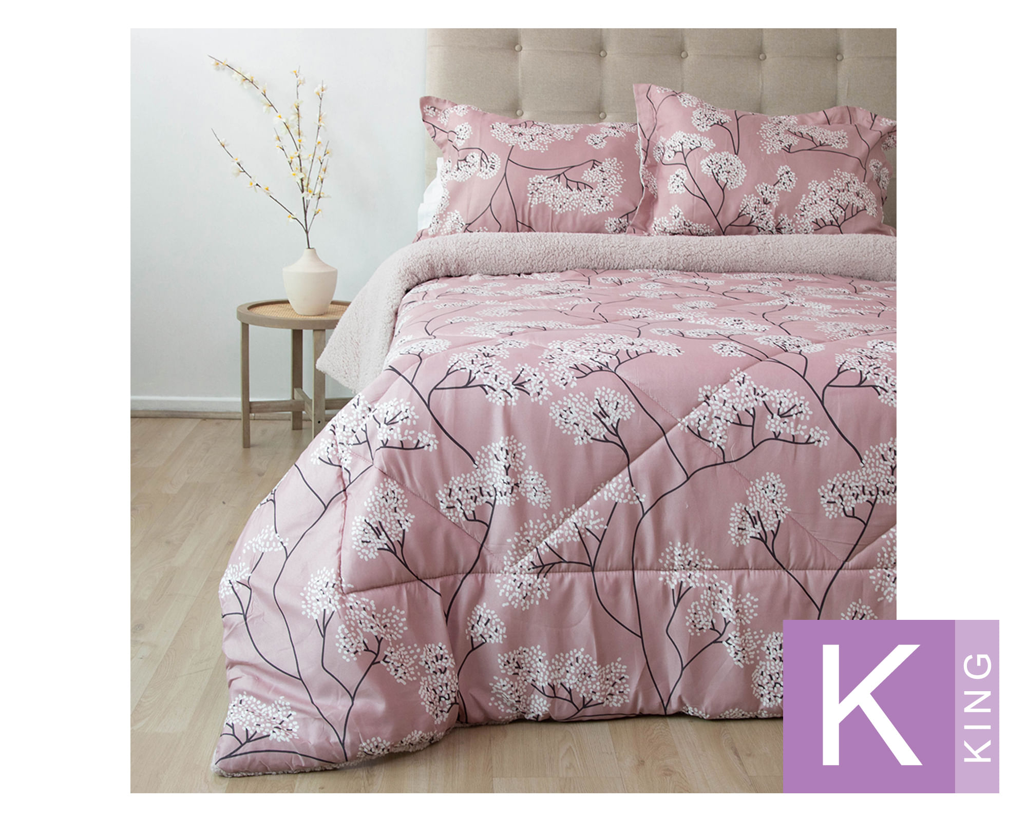 Doral Plumón estampado Senses cerezo king