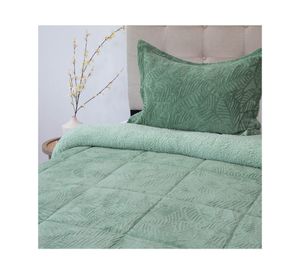 Cubrecama Outboss senses D2 verde 1.5 plazas