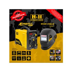Soldadora Kombat 200 plus 10.5 kVA + mascara + curso online