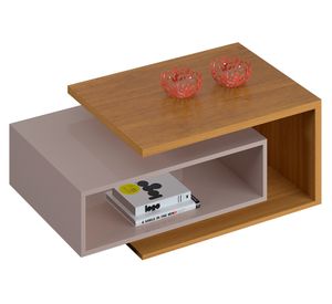 Mesa de centro rectangular Diva 37x51.5x88 cm café naturle