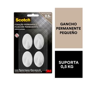 Gancho pequeño Fijación permanente 0.5 kg 3.5x2.5x2 cm